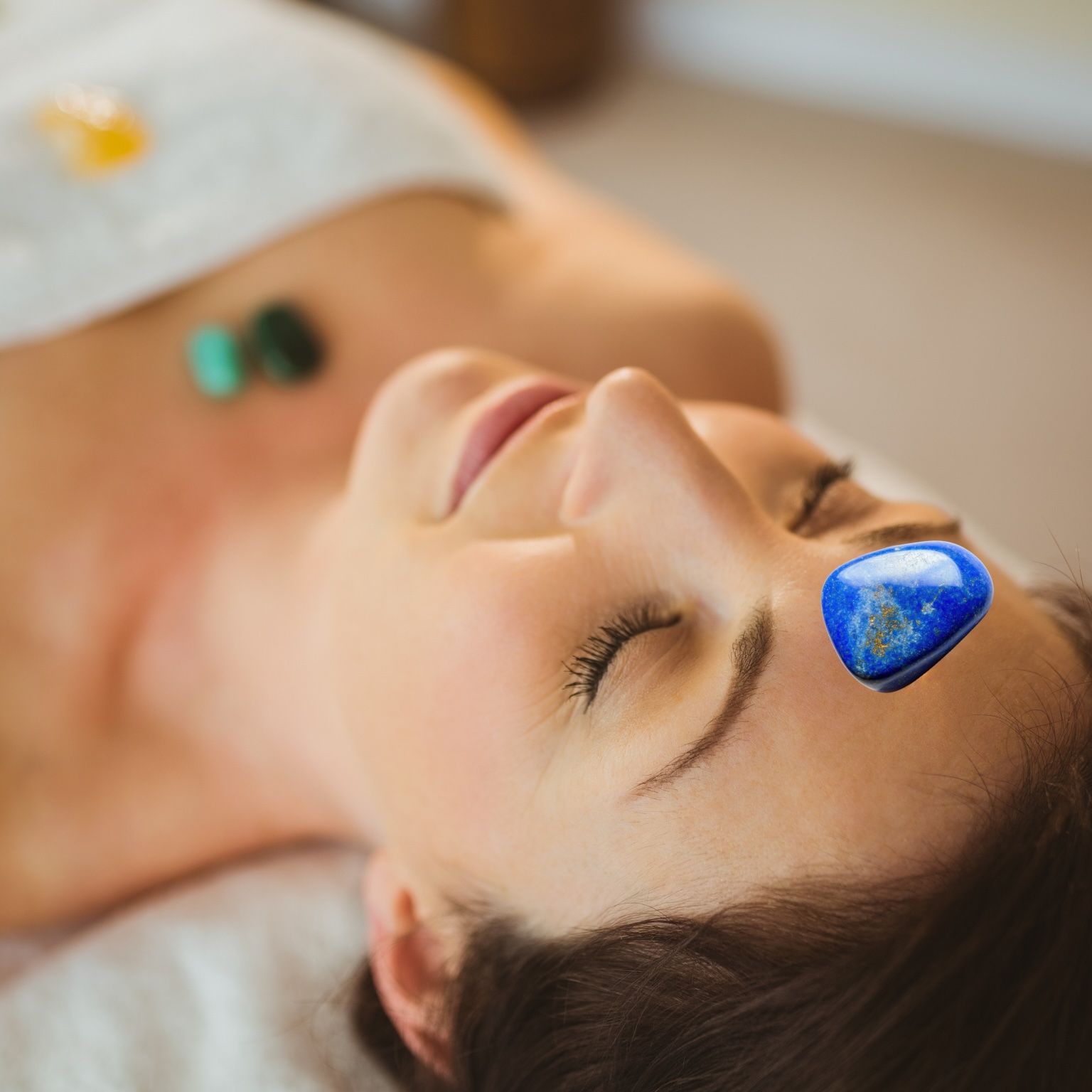Soin lithothérapie lapis lazuli front