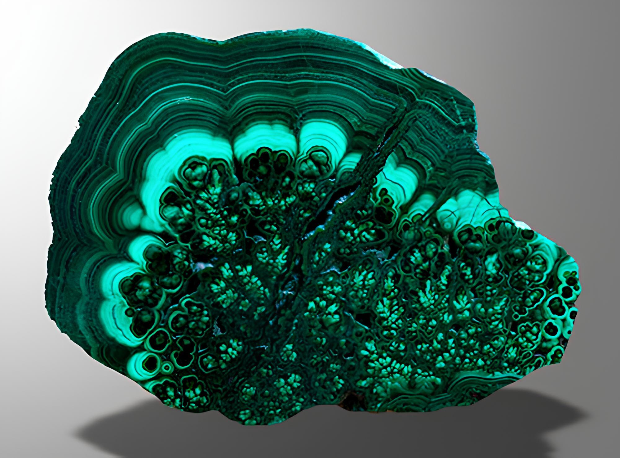 Tranche de malachite brute histoire égypte protection maternité