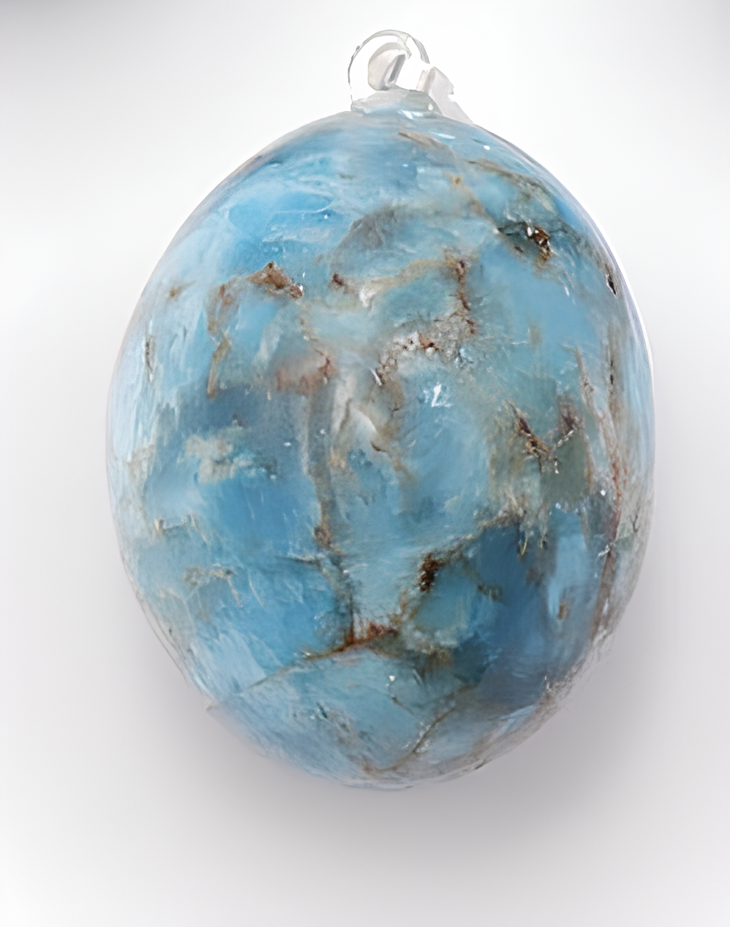 Pendentif Pierre Roulée Apatite Bleue – Image 2