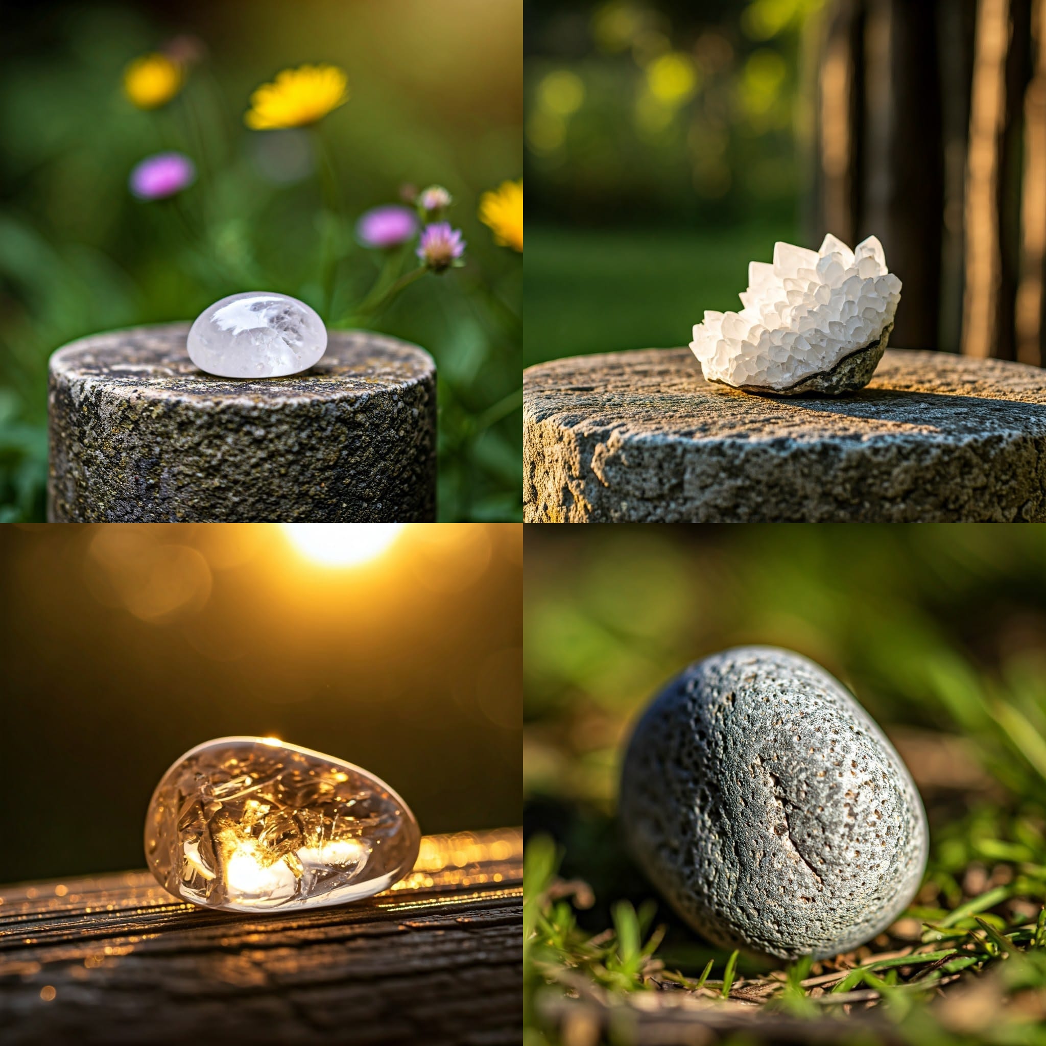 Rechargement cristaux lumière douce lune soleil