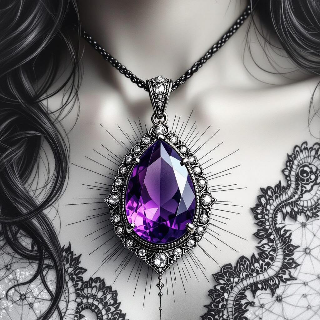 Pendentif Lapis Lazuli Améthyste