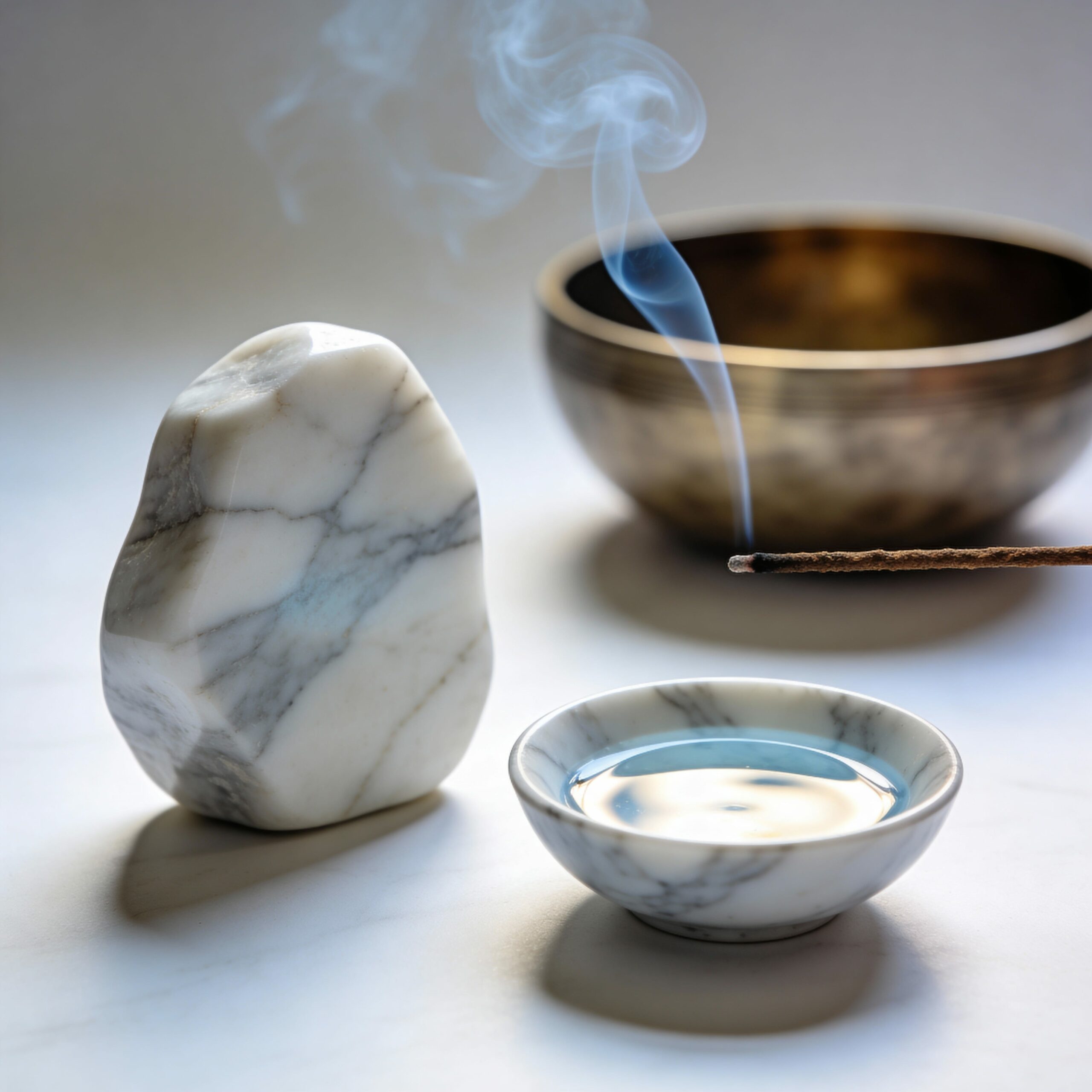 Rituel purification howlite encens