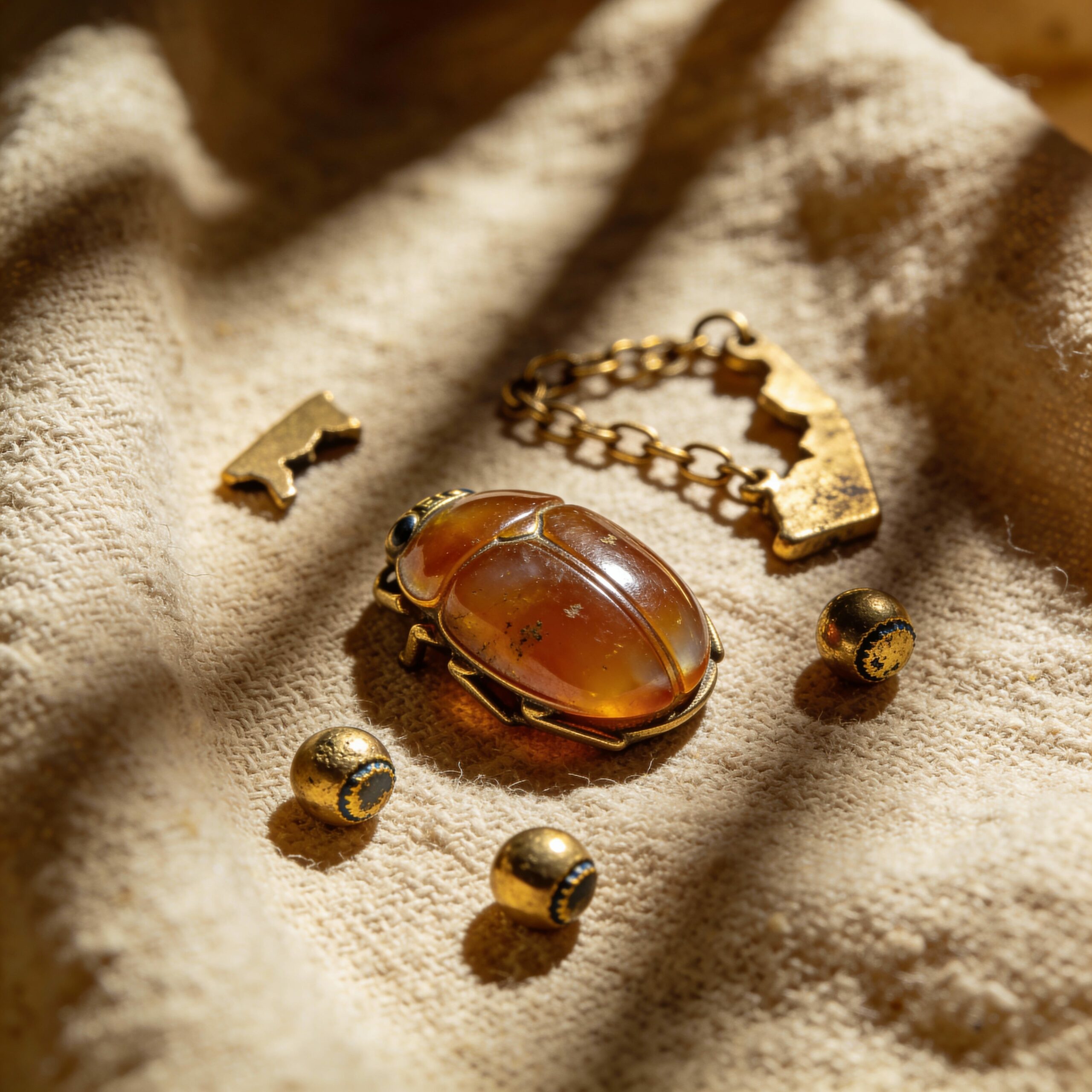 Scarabée Bijou Cornaline Egypte Antique