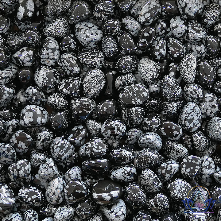 Pierres Roulées Obsidienne Flocon de Neige