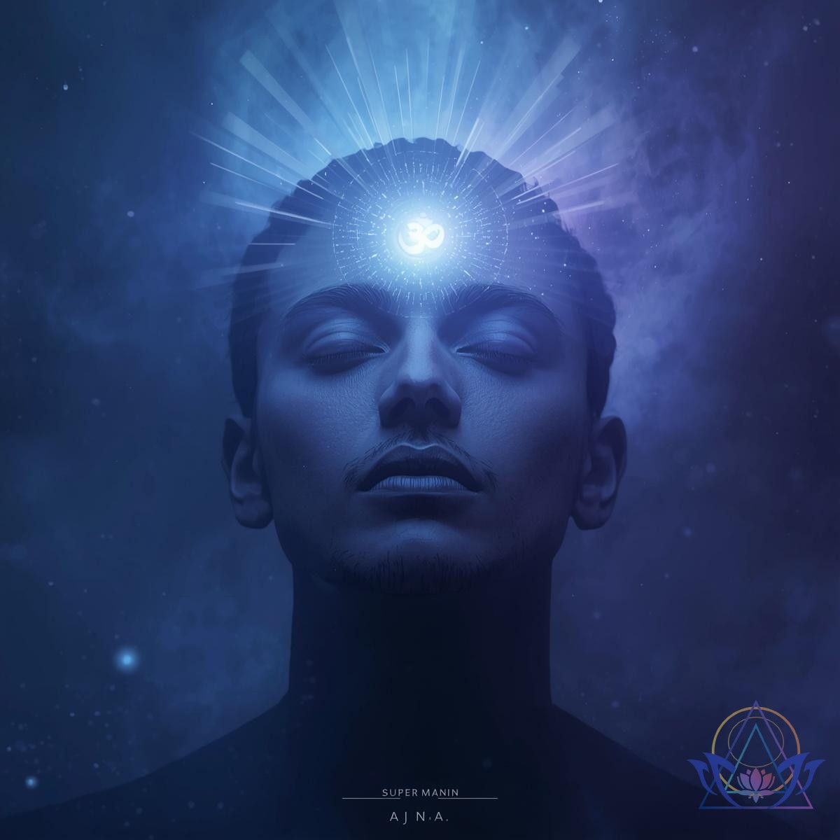 Personne apaisée baignant dans une lumière nocturne.