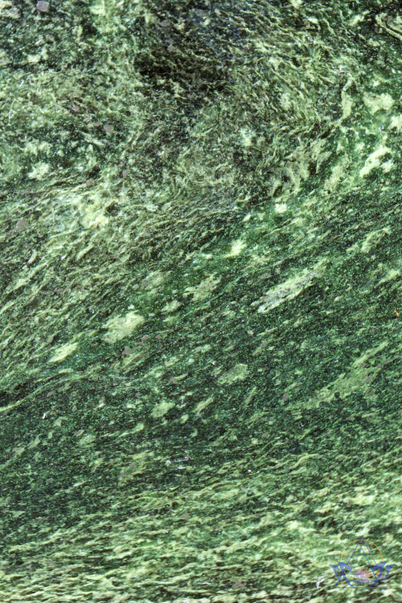Détail macro de la texture fibreuse de la serpentine