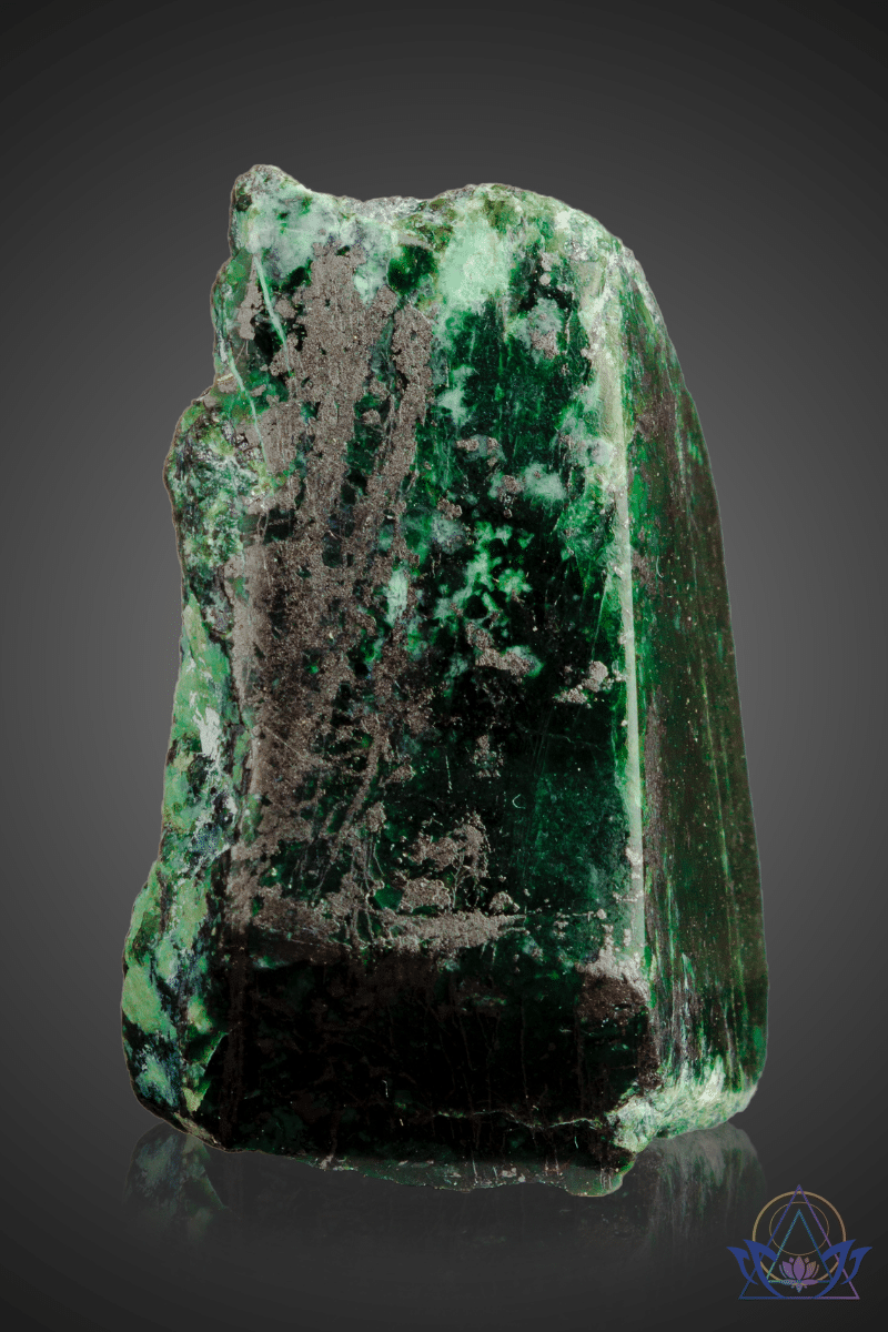 Pierre brute de serpentine verte